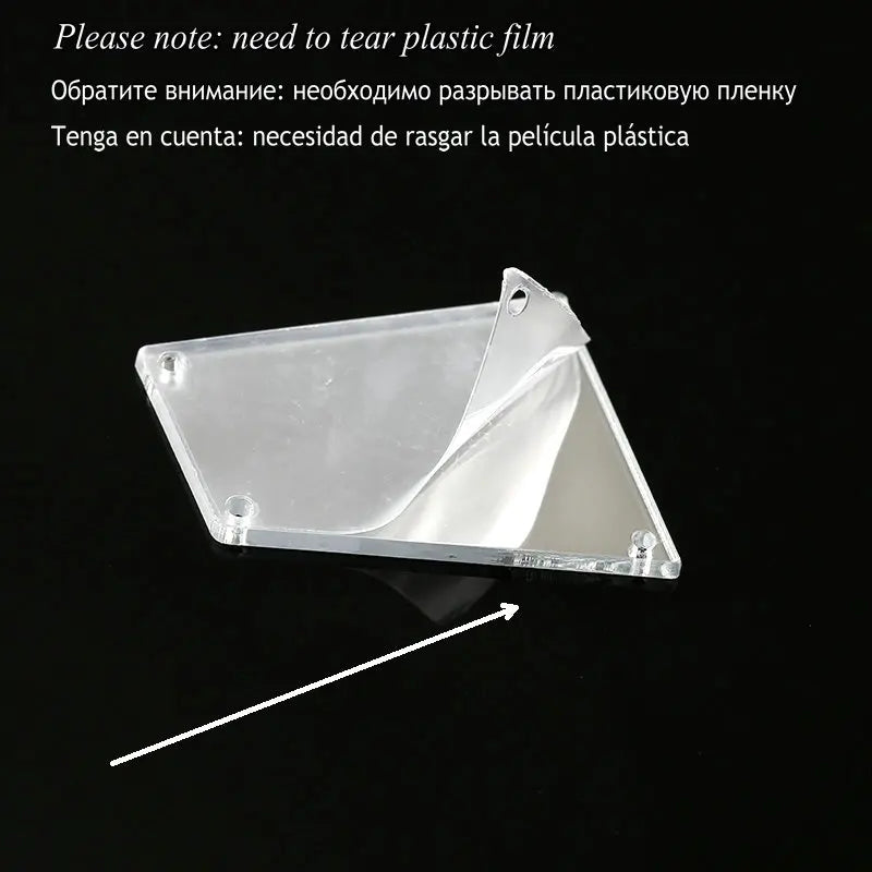Rhombus Acrylic Mirror Sew On Rhinestones – Decorative Gems for Sewing Craft