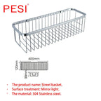 Stainless Steel Corner Shower Caddy – Rustproof Wall Mount for Bathroom Storage