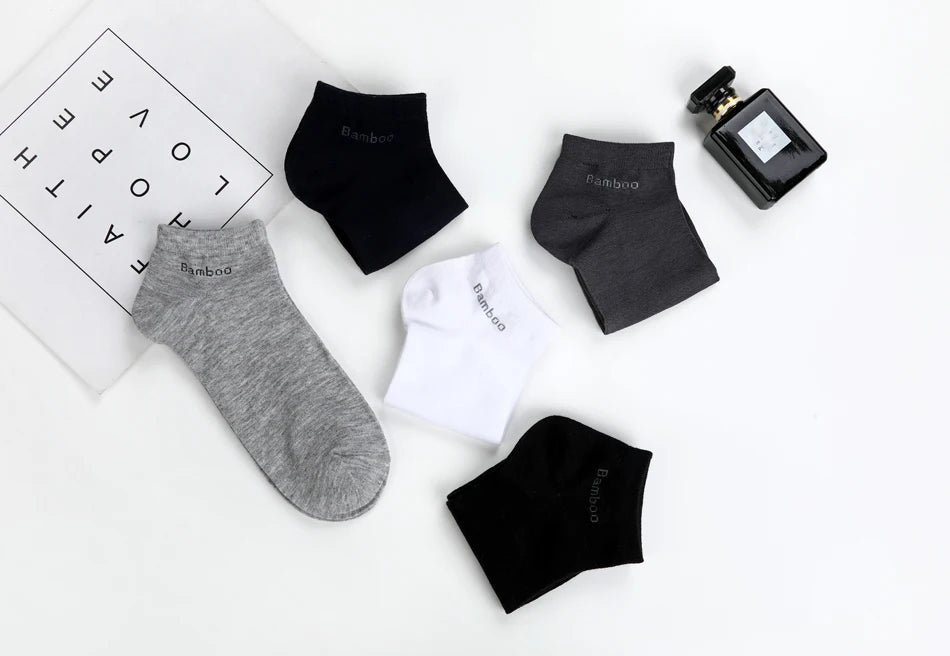 Bamboo Fiber Ankle Socks – Breathable Anti-Bacterial Footwear for Daily Casual Wear