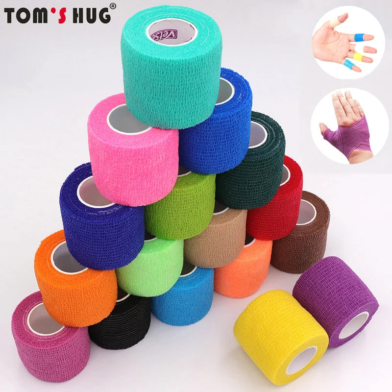 Self-Adhesive Elastic Athletic Tape – Sports Support Wrap for Gym and Injury Recovery