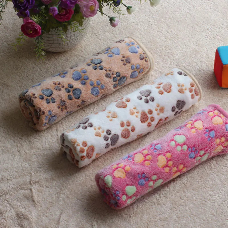 Fleece Pet Bed Blanket – Soft Warm Mat for Small to Large Dogs and Cats