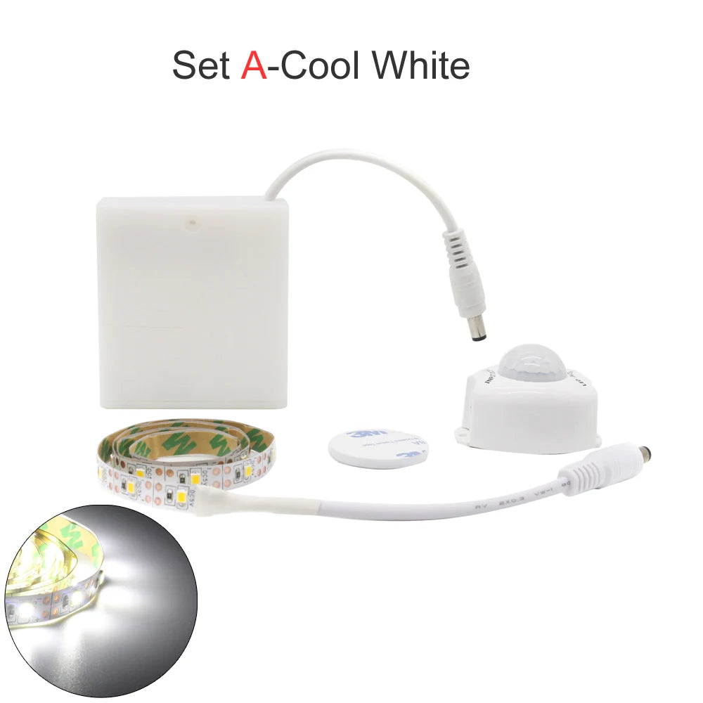 Motion Sensor LED Strip Light – Battery Operated for Kitchen Cabinet