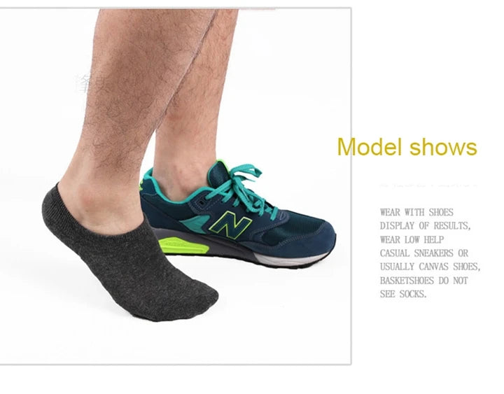 Cotton Anti-Slip Boat Socks – Breathable Athletic Footwear for Men Size 41-45
