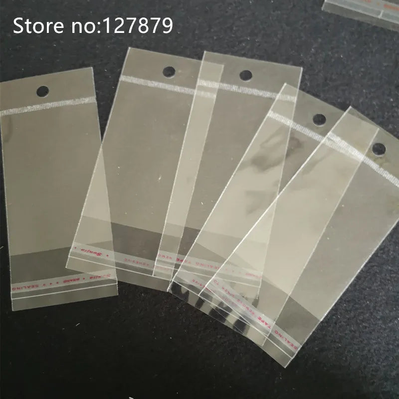 Clear Self-Adhesive Cellophane Bags – Hanging Plastic Pouches for Candy Cookies