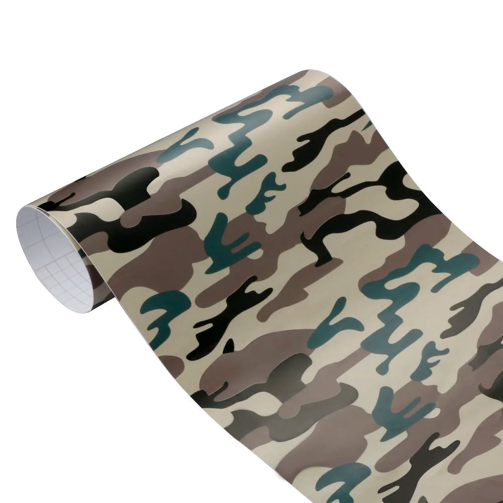 Digital Woodland Camo Vinyl Film – 100cm Adhesive Wrap for Car Styling