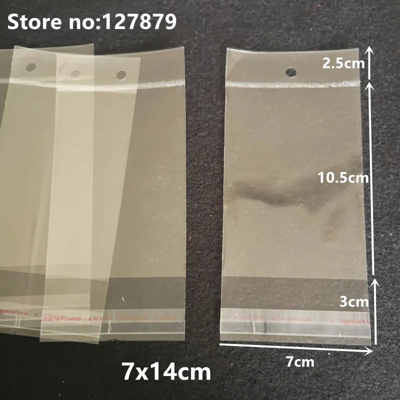 Clear Self-Adhesive Cellophane Bags – Hanging Plastic Pouches for Candy Cookies