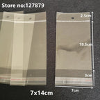 Clear Self-Adhesive Cellophane Bags – Hanging Plastic Pouches for Candy Cookies