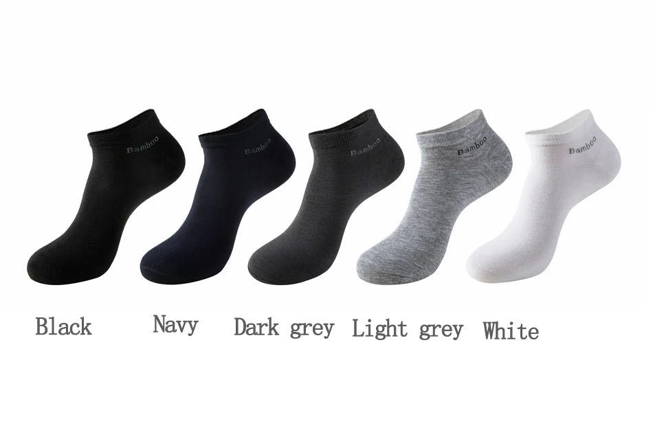 Bamboo Fiber Ankle Socks – Breathable Anti-Bacterial Footwear for Daily Casual Wear