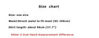 Size chart for skirt with stretch waist 65-106cm, skirt length about 96cm, one size