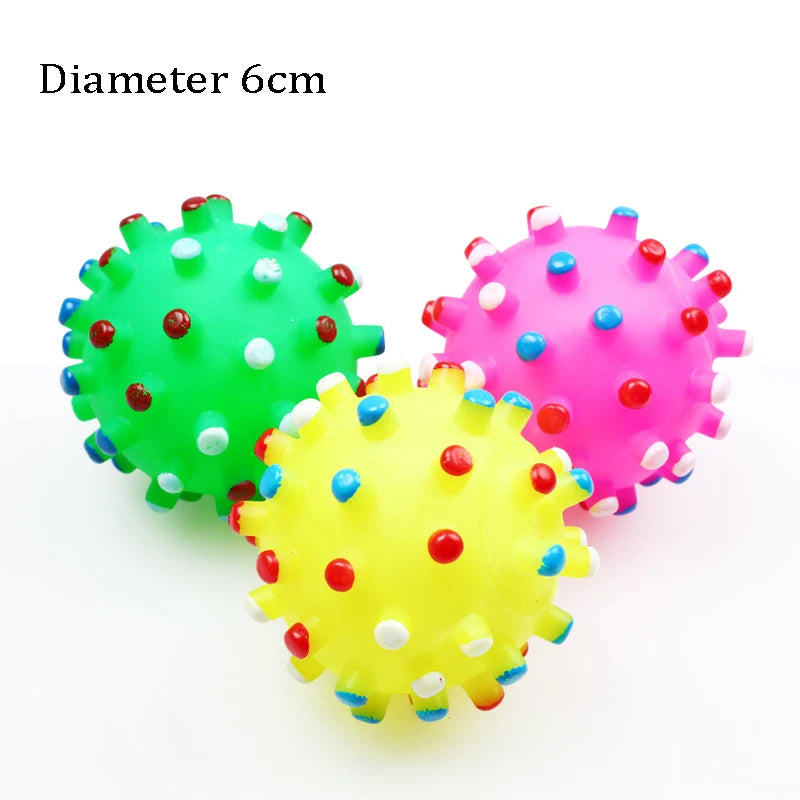 6cm Rubber Squeaky Ball – Durable Chew Toy for Small Dogs and Puppies