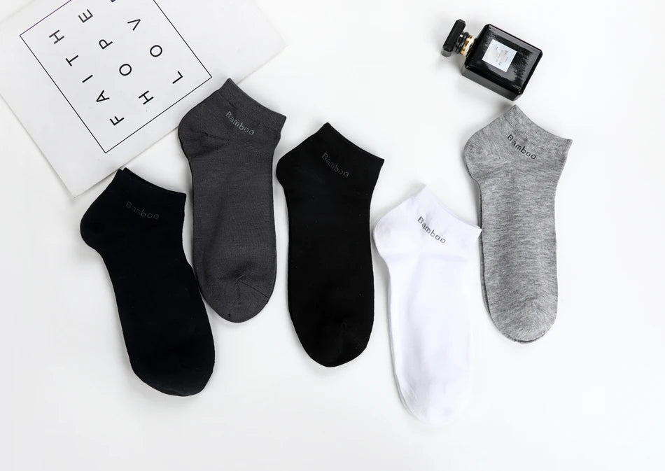 Bamboo Fiber Ankle Socks – Breathable Anti-Bacterial Footwear for Daily Casual Wear