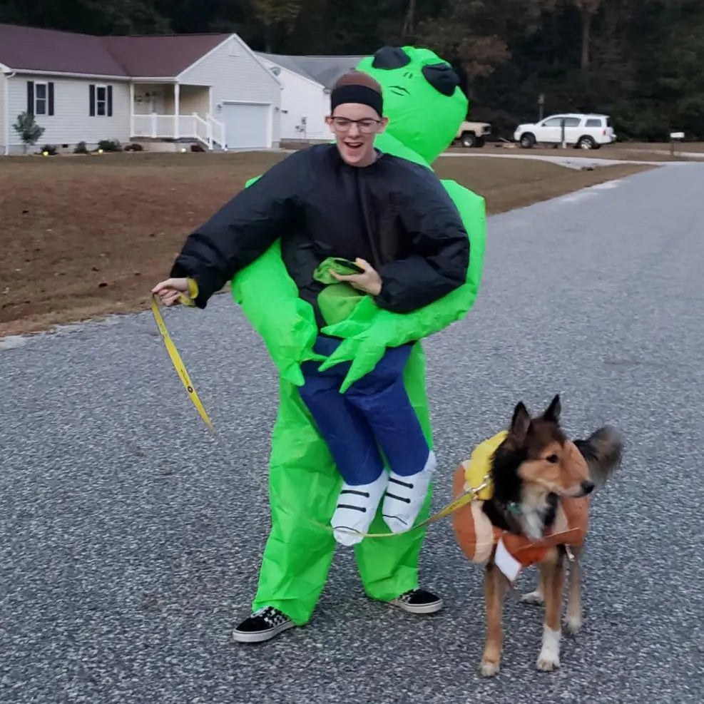 Inflatable Alien Monster Suit – Green Cosplay Costume for Adult Parties