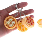 Miniature Noodle Bowl Keychain – Chinese Porcelain Style Bag Pendant