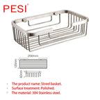 Stainless Steel Corner Shower Caddy – Rustproof Wall Mount for Bathroom Storage