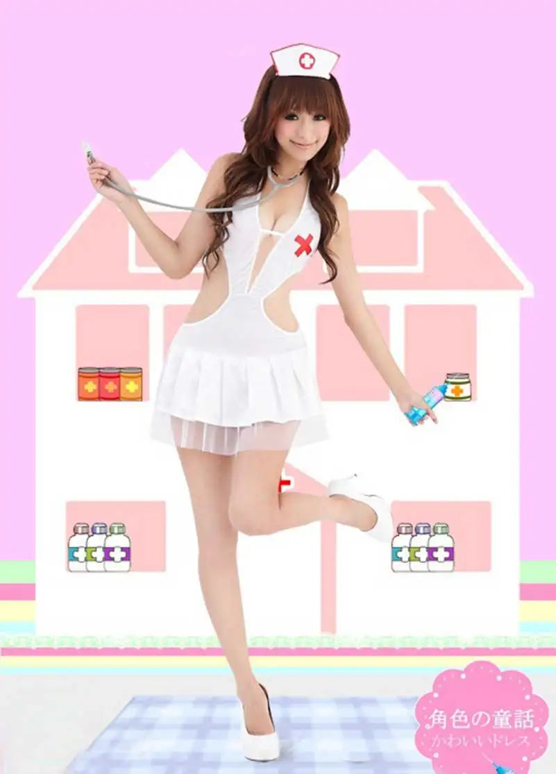 Nurse Mini Dress – Erotic Lingerie for Cosplay and Fantasy Roleplay
