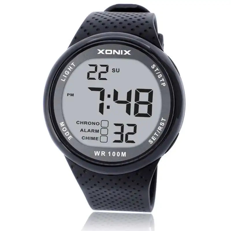XONIX Digital Sports Watch – Waterproof 100m for Swimming and Outdoor Diving