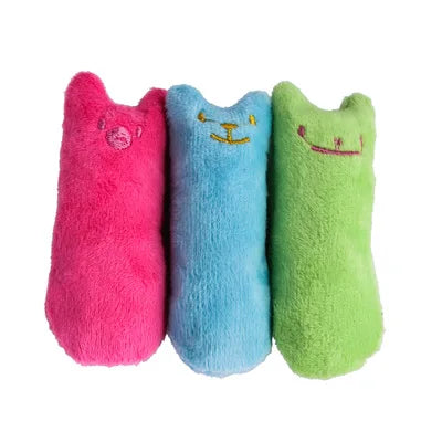 Interactive Catnip Plush Toy – Vocal Chewing Teether for Kitten Play