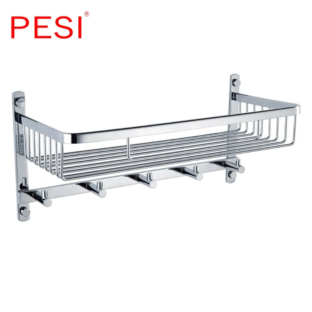 Stainless Steel Corner Shower Caddy – Rustproof Wall Mount for Bathroom Storage