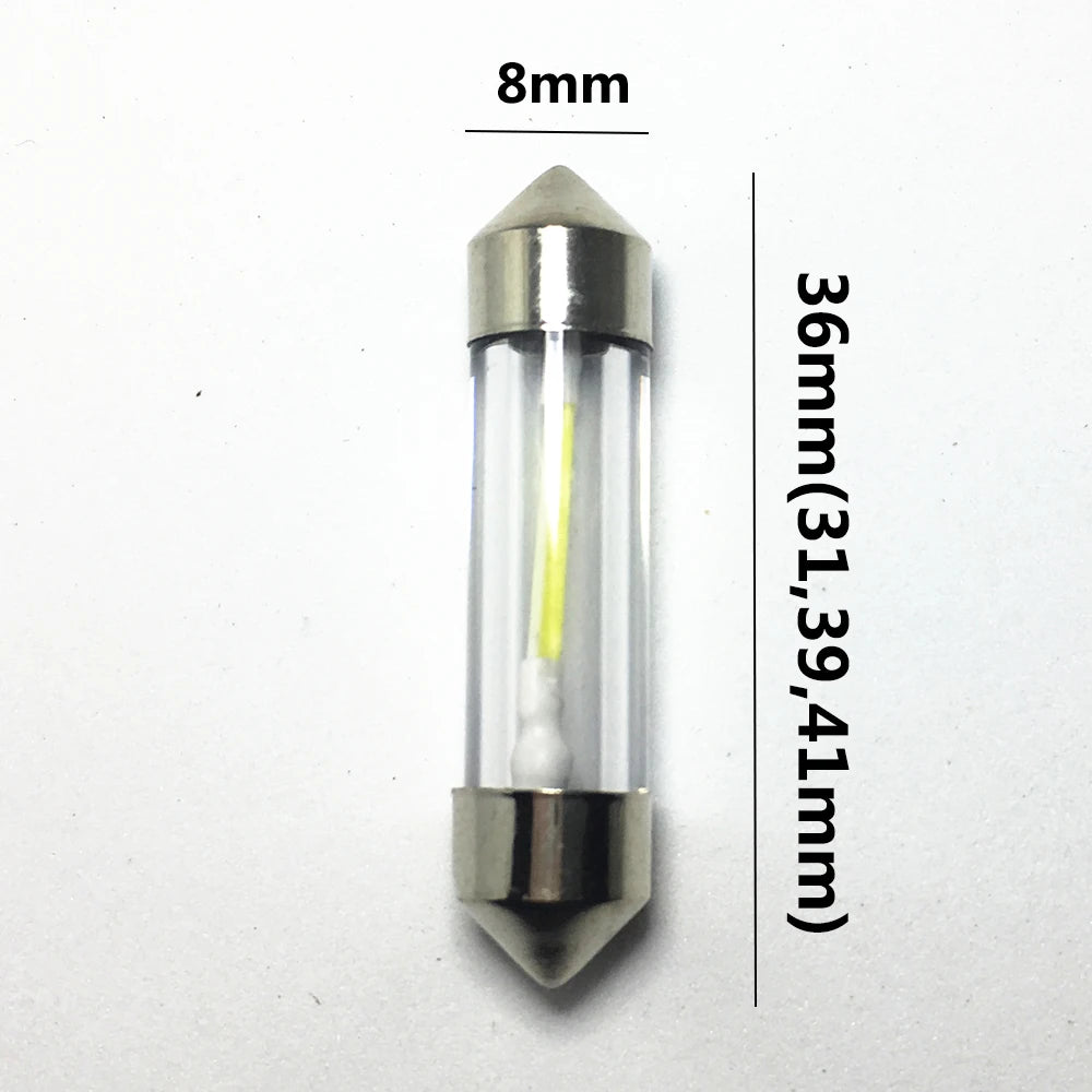 Festoon LED Interior Car Bulbs – White SMD Lighting for Auto Dome Replacement