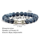 Volcanic Stone Dumbbell Bracelet – Matte Lava Bead Jewelry for Fitness Enthusiasts