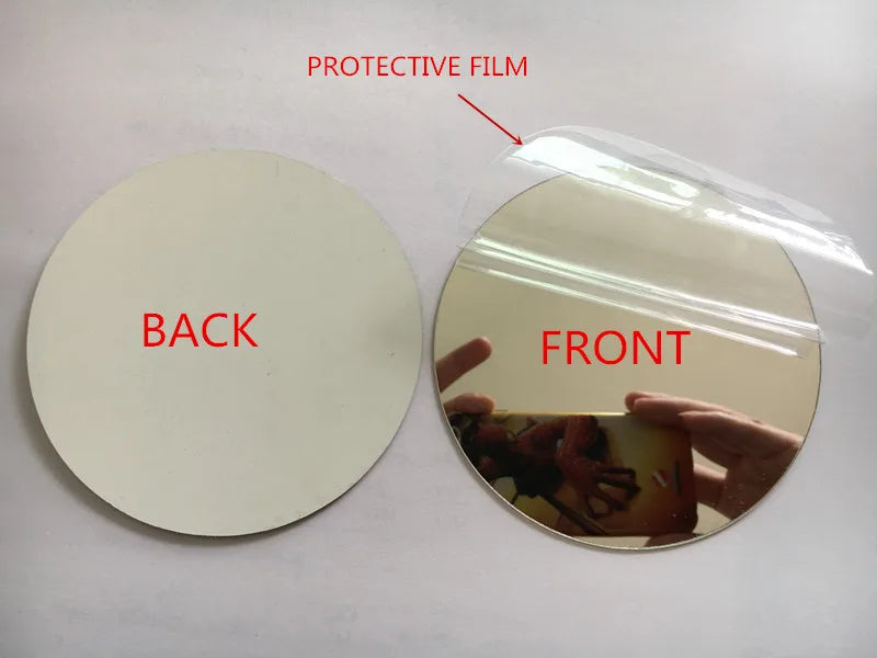 Round Acrylic Mirror Wall Stickers – 100mm Decorative Adhesive Home Decor