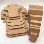 Square Kraft Gift Boxes – Multi Size Paper Containers for Wedding Favors