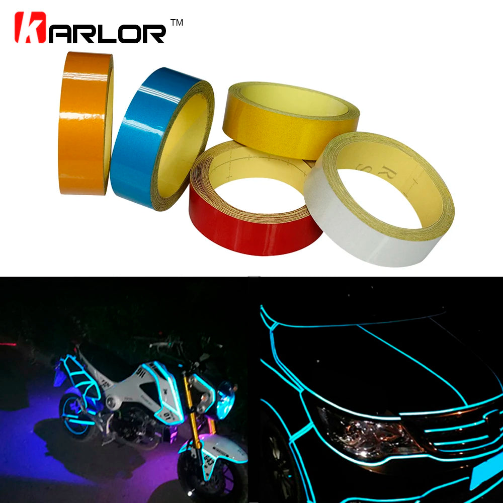 Reflective Safety Tape – 2cm x 5m Warning Strip for Cars and Motorcycles