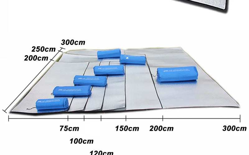 Aluminum Foil Picnic Mat – Moisture-proof Camping Pad for Outdoor Hiking