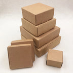 Square Kraft Gift Boxes – Multi Size Paper Containers for Wedding Favors