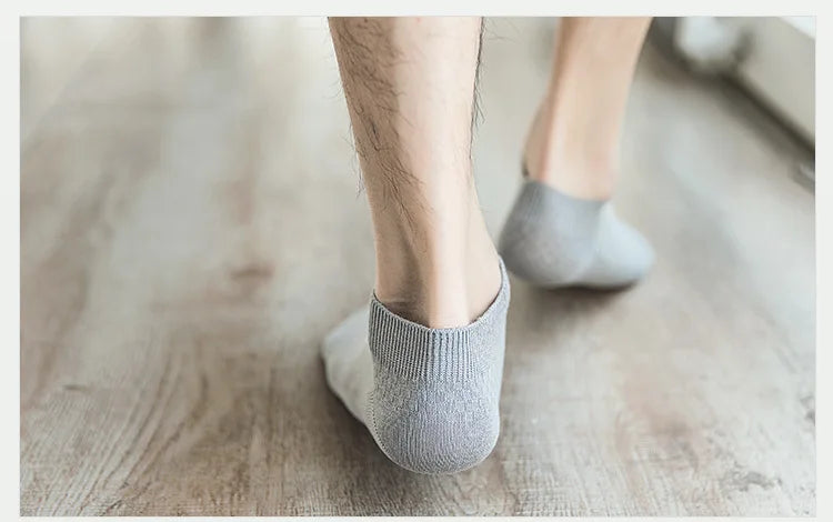 Bamboo Fiber Ankle Socks – Breathable Business Footwear for Men EU 39-48