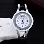 Rhinestone Bracelet Watch – Stainless Steel Luxury Accessory for Formal Events