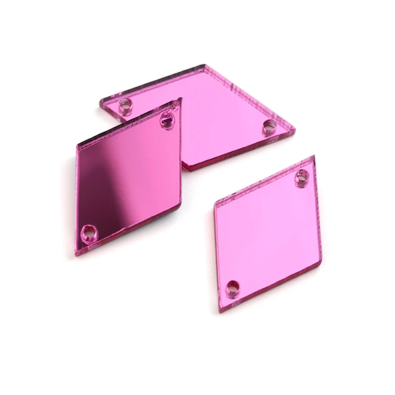 Rhombus Acrylic Mirror Sew On Rhinestones – Decorative Gems for Sewing Craft