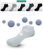 Bamboo Fiber Ankle Socks – Breathable Business Footwear for Men EU 39-48