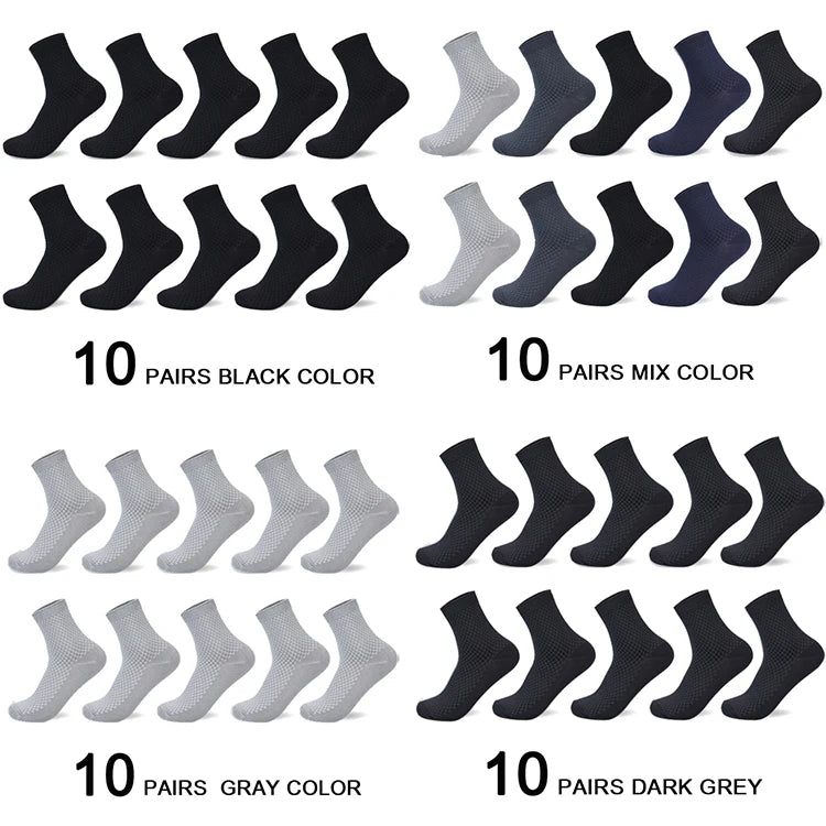 Bamboo Fiber Compression Socks – Men's Business Casual Dress for Comfort