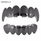 Rose Gold Hip Hop Grillz – Vampire Tooth Caps for Costume Cosplay Party