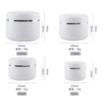 Refillable White Plastic Cosmetic Jar – Travel Size Container for Skincare