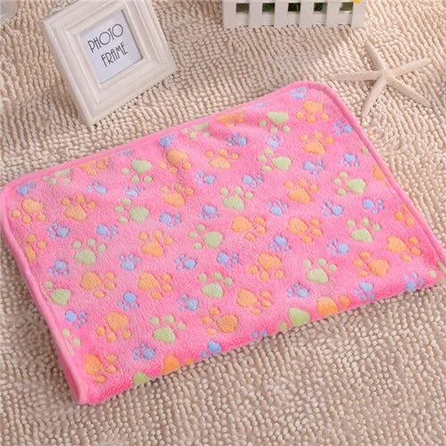 Fleece Pet Bed Blanket – Soft Warm Mat for Small to Large Dogs and Cats