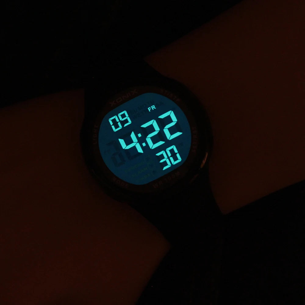 XONIX Digital Sports Watch – Waterproof 100m for Swimming and Outdoor Diving