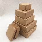Square Kraft Gift Boxes – Multi Size Paper Containers for Wedding Favors