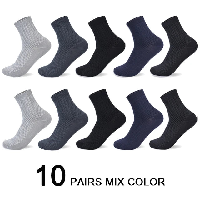 Bamboo Fiber Compression Socks – Men's Business Casual Dress for Comfort