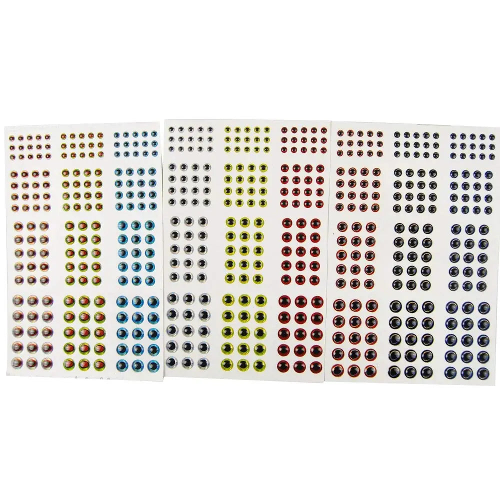 Holographic Fishing Lure Eyes – 3mm-6mm Mixed Color Set for Fly Tying