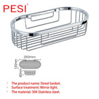 Stainless Steel Corner Shower Caddy – Rustproof Wall Mount for Bathroom Storage
