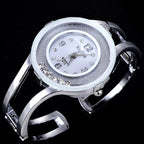 Rhinestone Bracelet Watch – Stainless Steel Luxury Accessory for Formal Events