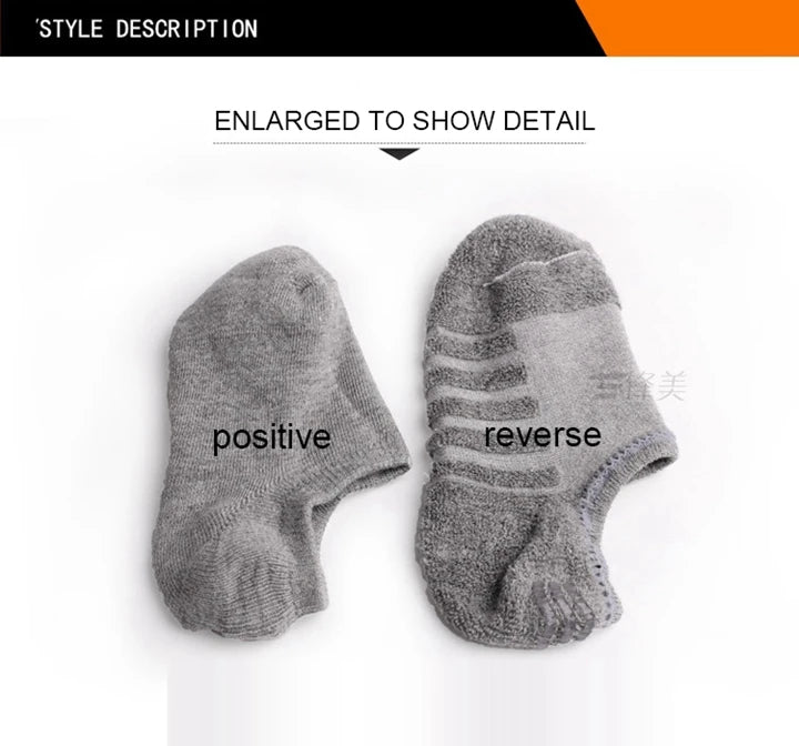 Cotton Anti-Slip Boat Socks – Breathable Athletic Footwear for Men Size 41-45
