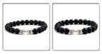 Volcanic Stone Dumbbell Bracelet – Matte Lava Bead Jewelry for Fitness Enthusiasts