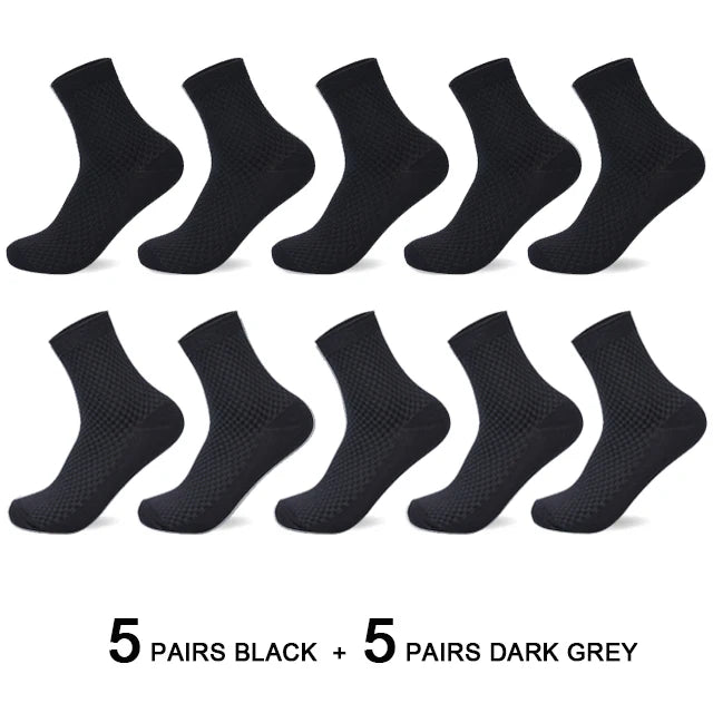 Bamboo Fiber Compression Socks – Men's Business Casual Dress for Comfort