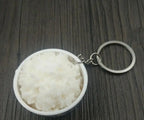 Miniature Noodle Bowl Keychain – Chinese Porcelain Style Bag Pendant