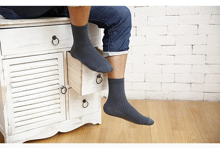 Bamboo Fiber Compression Socks – Men's Business Casual Dress for Comfort