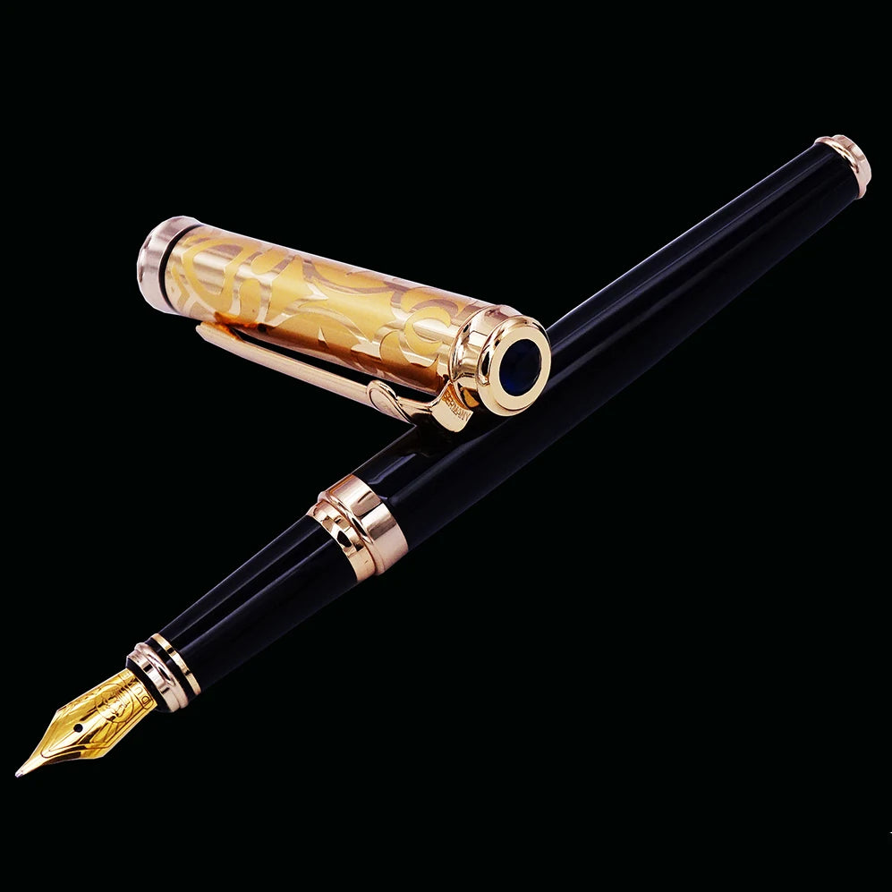 Noble Sapphire Fountain Pen – Iridium Medium Nib for Business Writing