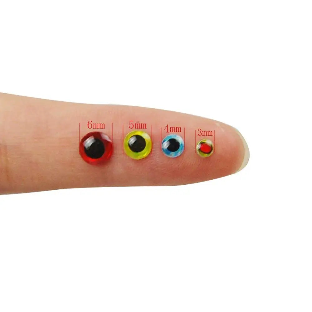 Holographic Fishing Lure Eyes – 3mm-6mm Mixed Color Set for Fly Tying